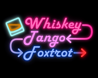 Illustration of a neon sign that reads 'Whiskey Tango Foxtrot'.